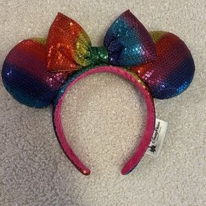 Disney Rainbow Sequin Minnie Mouse Ears